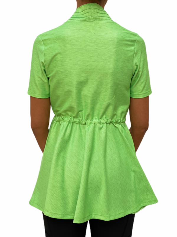 neon green lady top